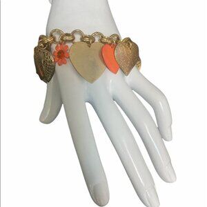 Orange & Gold heart Bracelet🧩